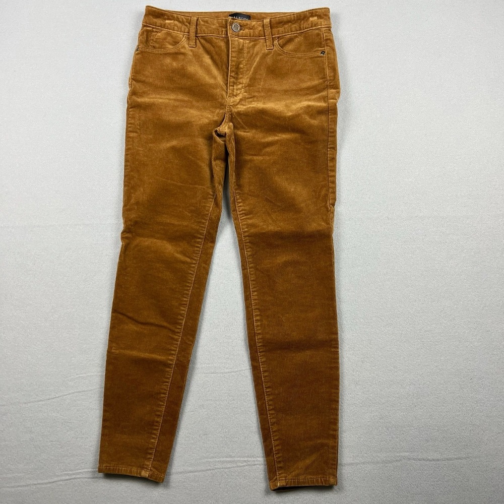 Talbots Women's 2P Brown Camel Corduroy Jegging Stretch Skinny Pants
